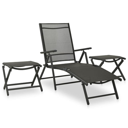 9-piece garden lounge set black and anthracite