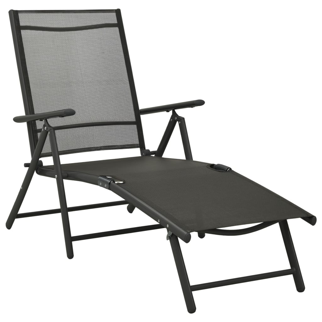 9-piece garden lounge set black and anthracite