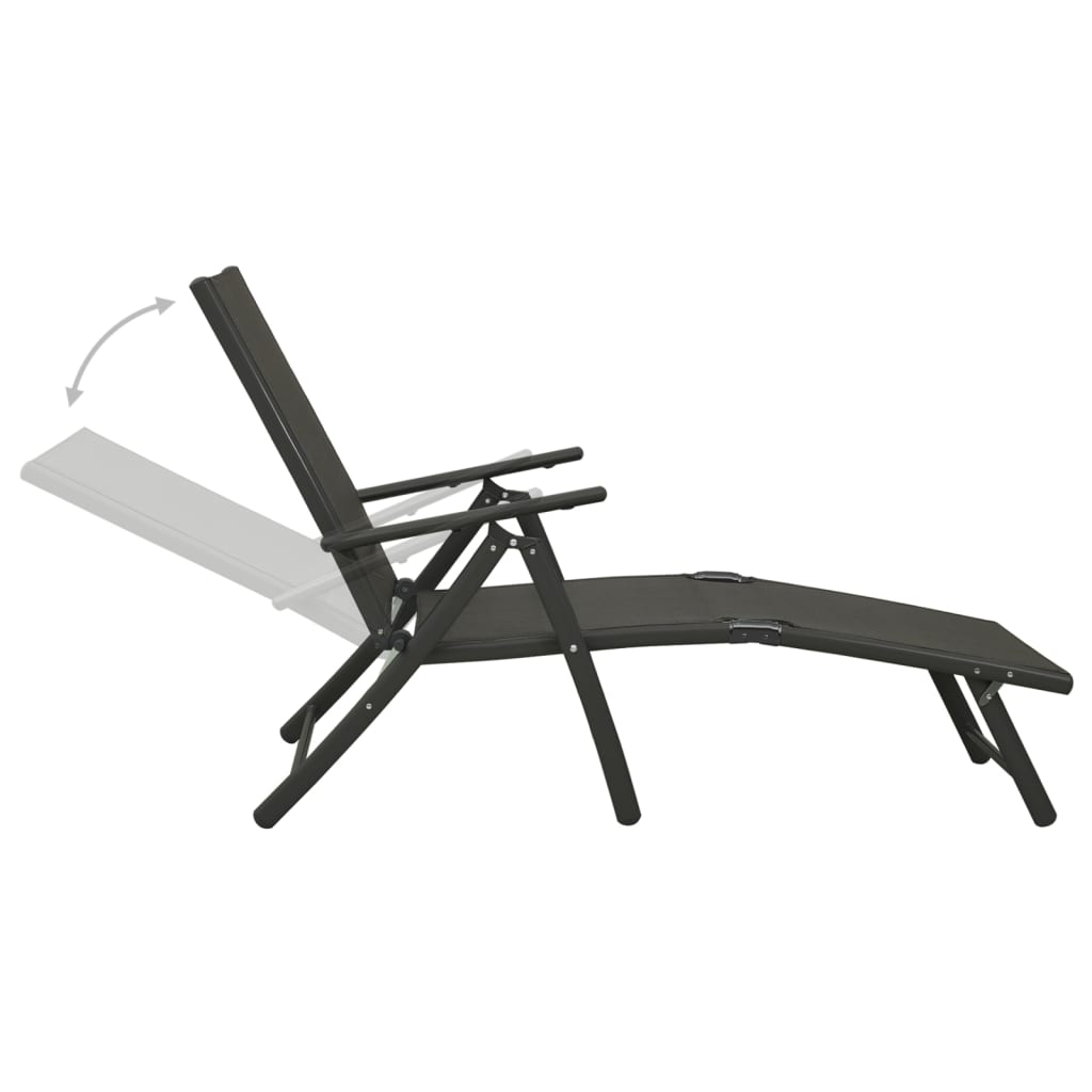 9-piece garden lounge set black and anthracite
