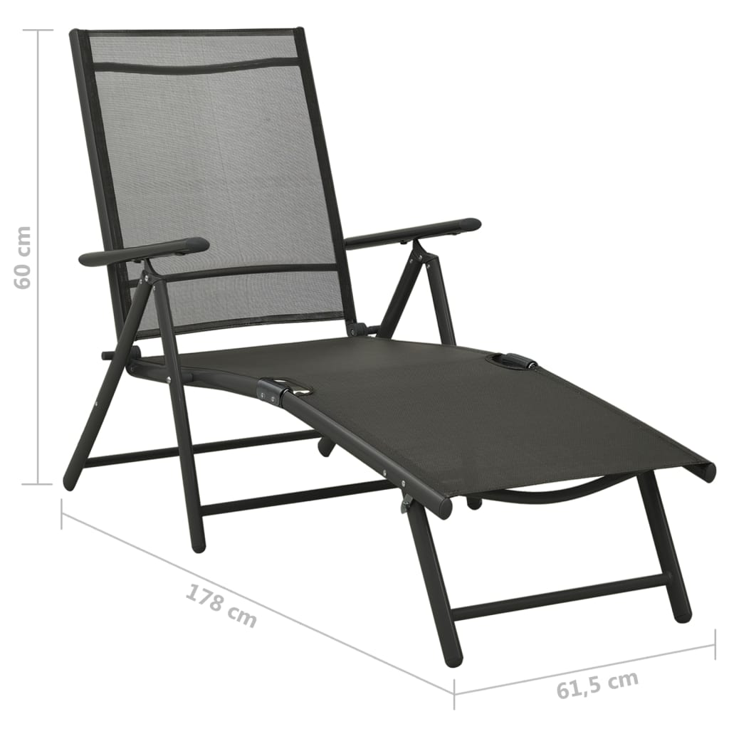9-piece garden lounge set black and anthracite