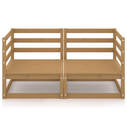 Gartensofa 2-Sitzer Honigbraun Massivholz Kiefer