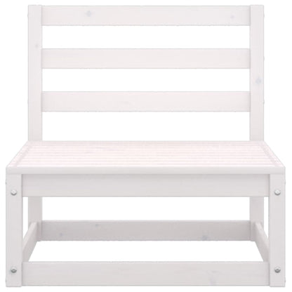 4-piece garden lounge set white solid pine