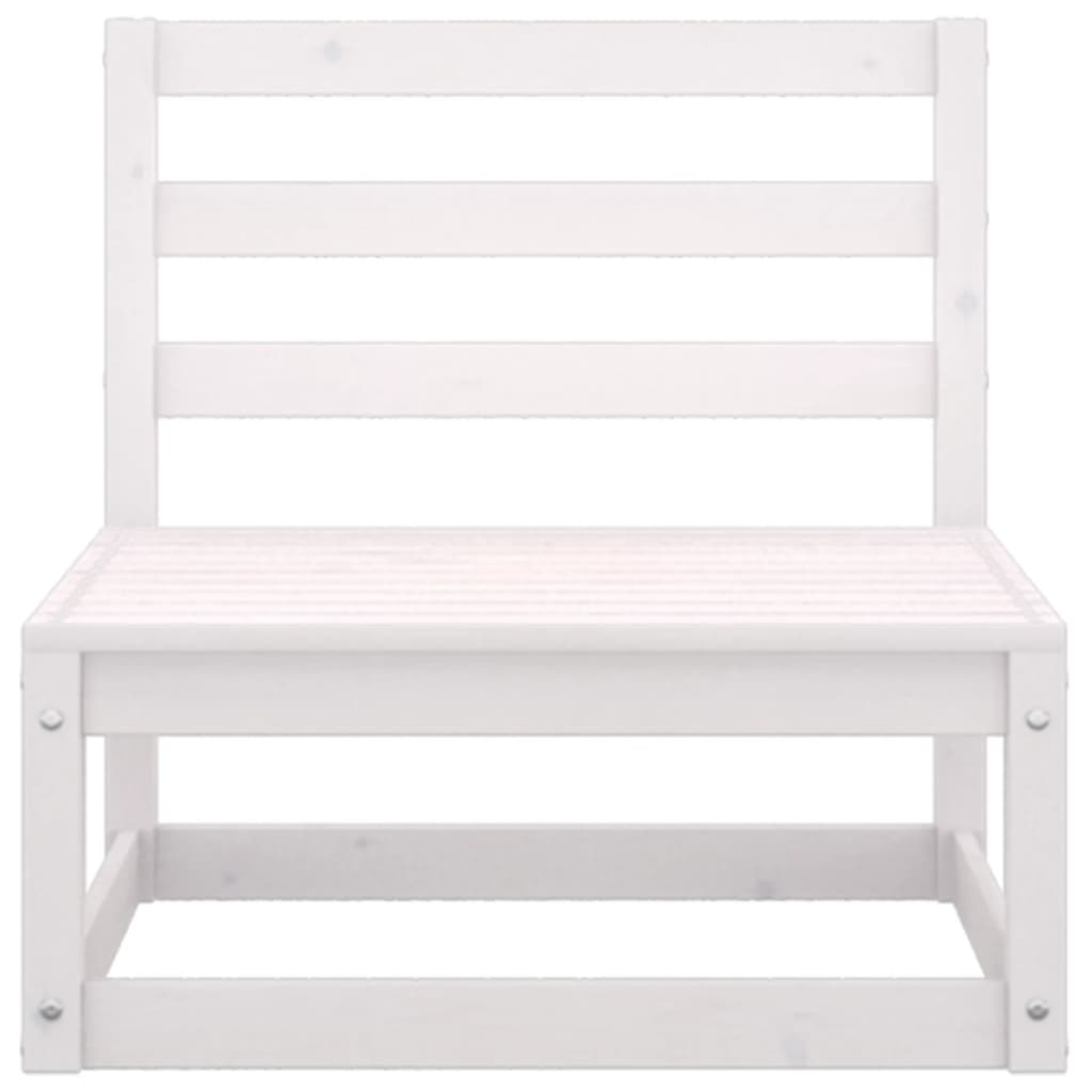 4-piece garden lounge set white solid pine