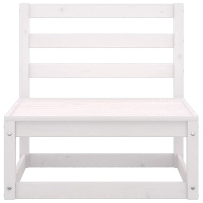 4-piece garden lounge set white solid pine