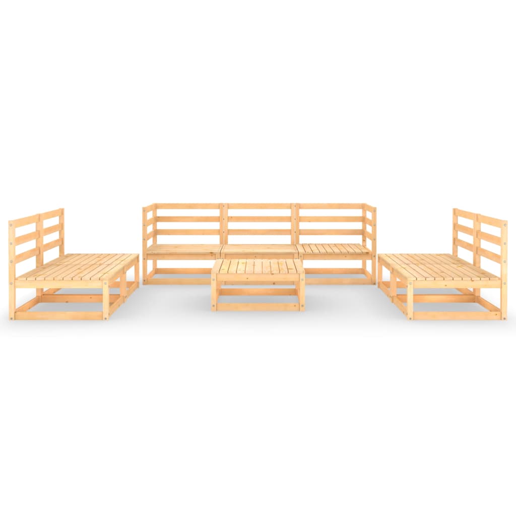 8-piece garden lounge set solid pine