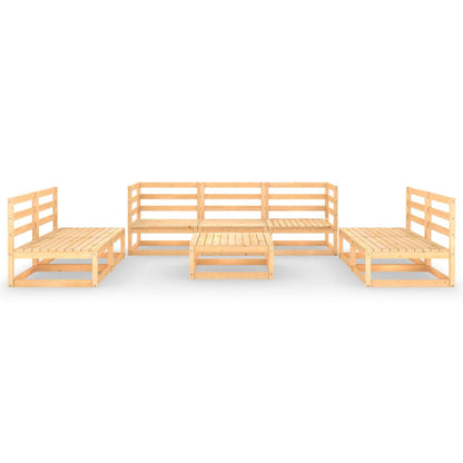 8-piece garden lounge set solid pine