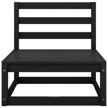 5-piece garden lounge set black solid pine