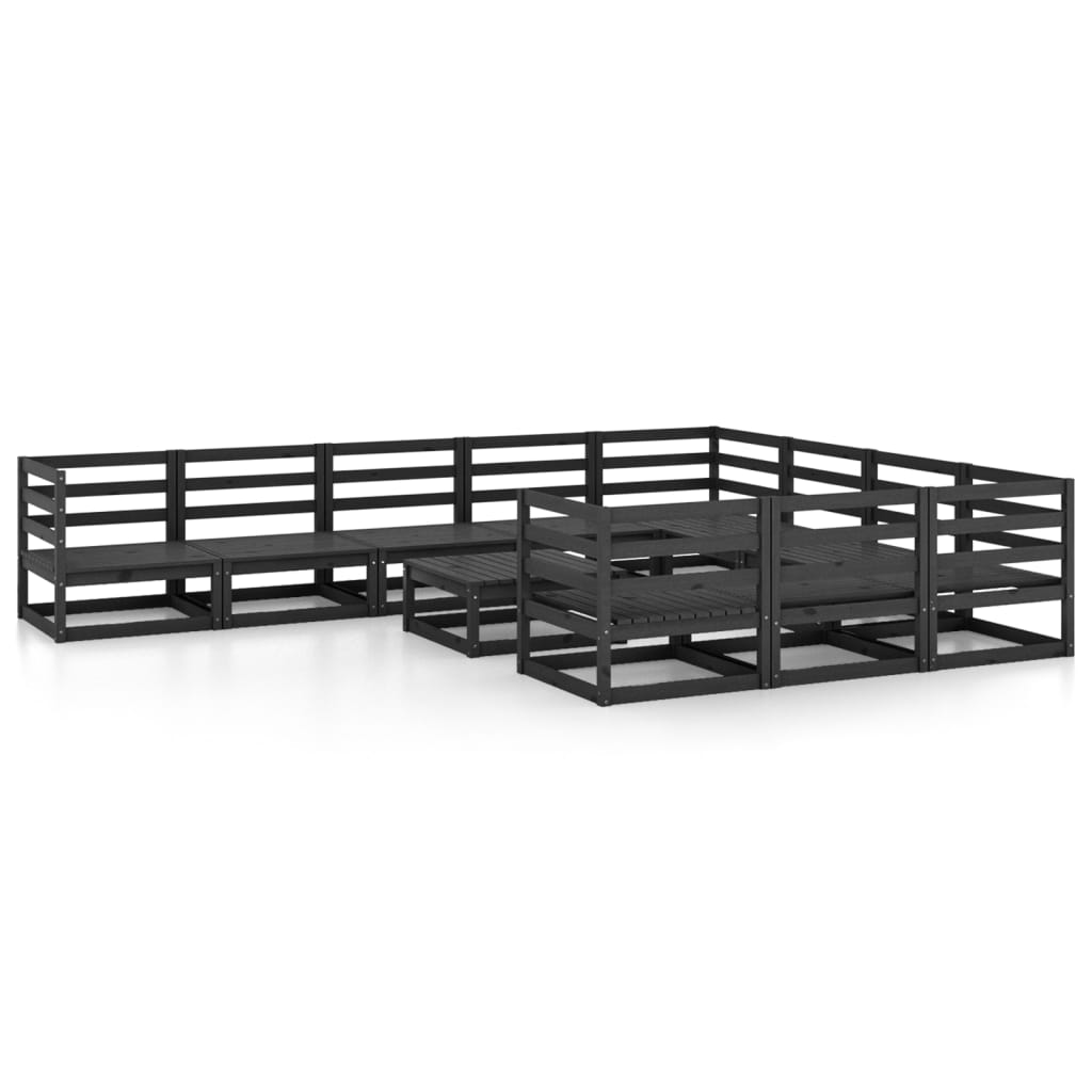 11 kom. Vrtna garnitura za sjedenje od punog borovine