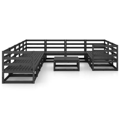 11 kom. Vrtna garnitura za sjedenje od punog borovine