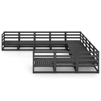 11 kom. Vrtna garnitura za sjedenje od punog borovine