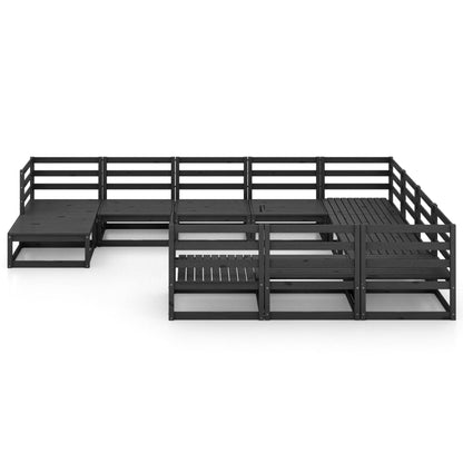 11 kom. Vrtna garnitura za sjedenje od punog borovine