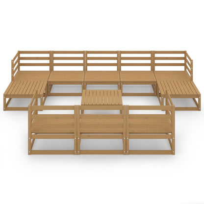 11 kom. Vrtna garnitura za sjedenje od punog borovine