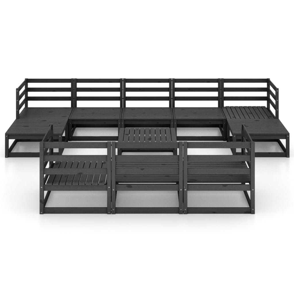 11 kom. Vrtna garnitura za sjedenje od punog borovine