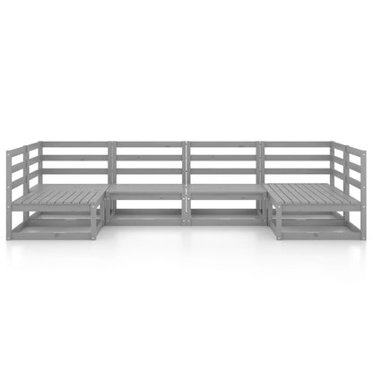 6-tlg. Garten-Lounge-Set Massivholz Kiefer