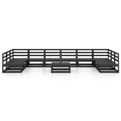 11 kom. Vrtna garnitura za sjedenje od punog borovine