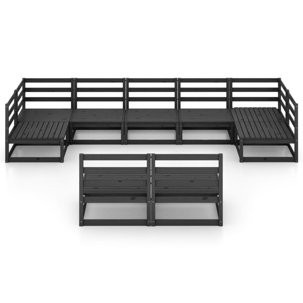 9-tlg. Garten-Lounge-Set Massivholz Kiefer