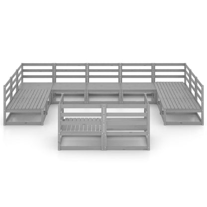 11 kom. Vrtna garnitura za sjedenje od punog borovine