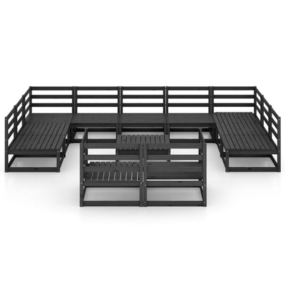 12 kom. Vrtna garnitura za sjedenje od punog borovine