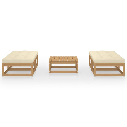 5-tlg. Garten-Lounge-Set mit Kissen Kiefer Massivholz