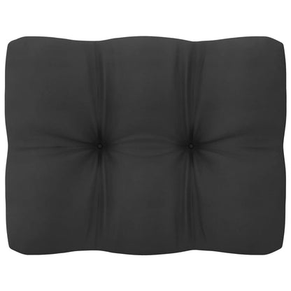 12-tlg. Garten-Lounge-Set mit Kissen Schwarz Massivholz Kiefer