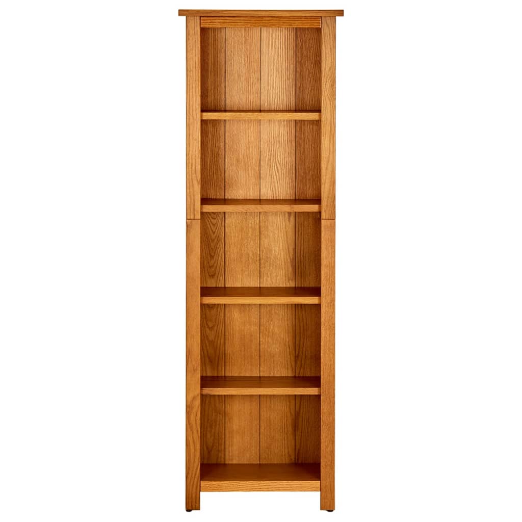 Bookcase 5 compartments 45x22x140 cm solid oak
