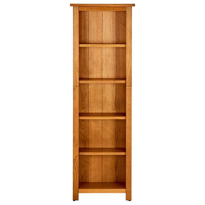 Bookcase 5 compartments 45x22x140 cm solid oak