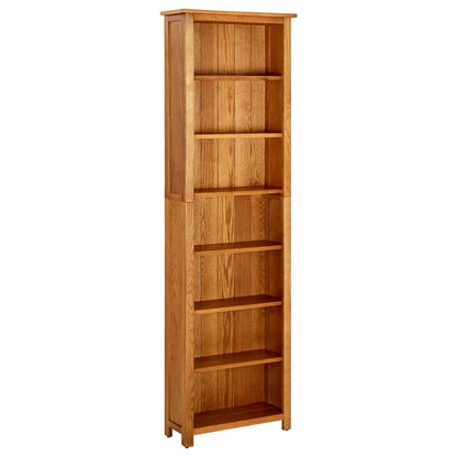 Bookcase 7 compartments 60x22x200 cm solid oak