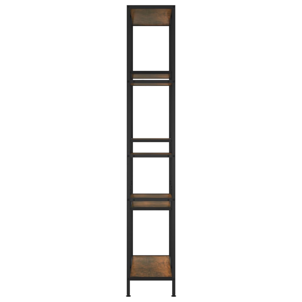 Bookcase 80x30x180 cm steel and wood material