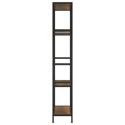 Bookcase 80x30x180 cm steel and wood material