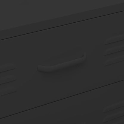 Komoda crna 80x35x101,5 cm čelik