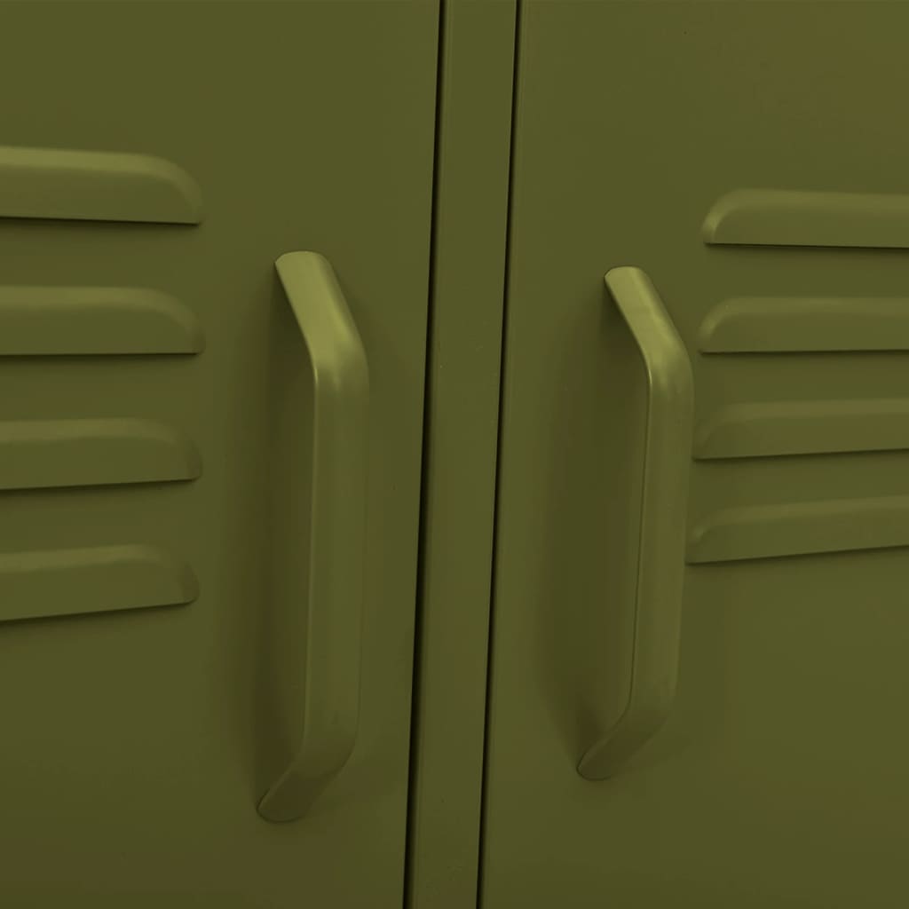 TV-Schrank Olivgrün 105x35x50 cm Stahl