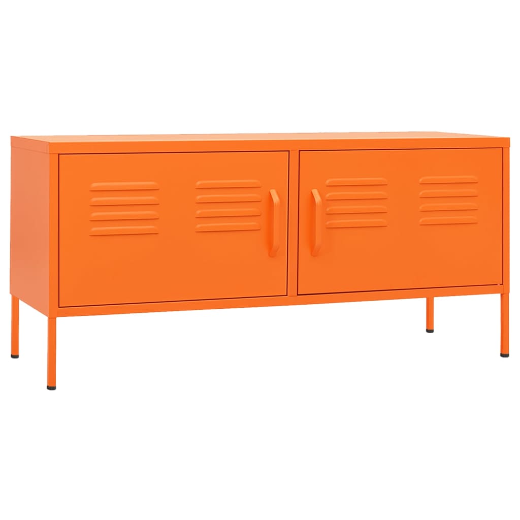 TV cabinet orange 105x35x50 cm steel