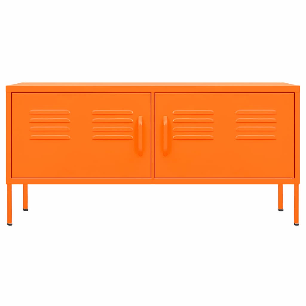 TV cabinet orange 105x35x50 cm steel