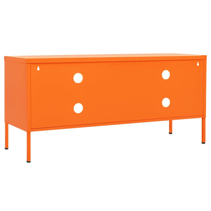TV cabinet orange 105x35x50 cm steel