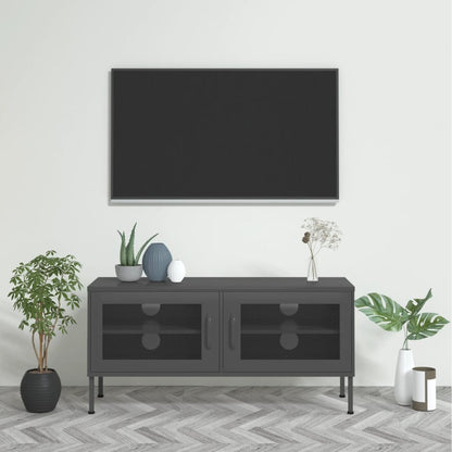 Komoda za TV antracit 105x35x50 cm čelik