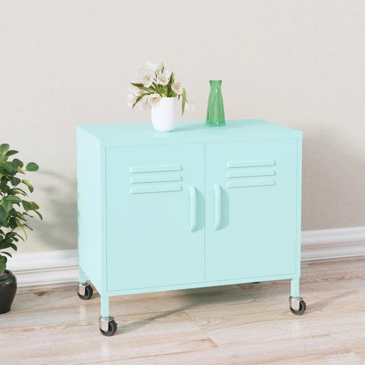 Storage cabinet mint green 60x35x56 cm steel