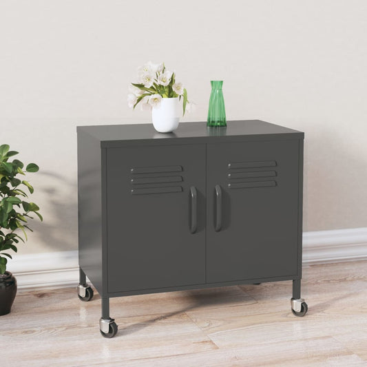 Storage cabinet anthracite 60x35x56 cm steel
