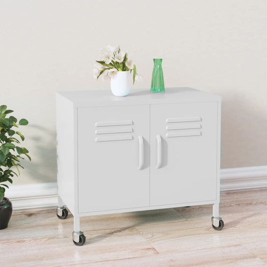 Storage cabinet white 60x35x56 cm steel