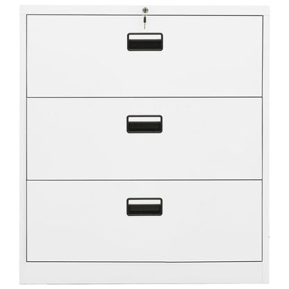 Aktenschrank Weiß 90x46x103 cm Stahl