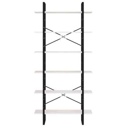 Standregal Hoch Weiß 100x30x210 cm Massivholz Kiefer