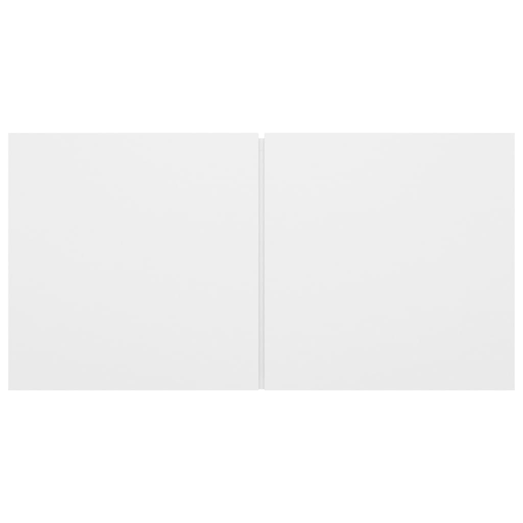 7-piece TV cabinet set white wood material