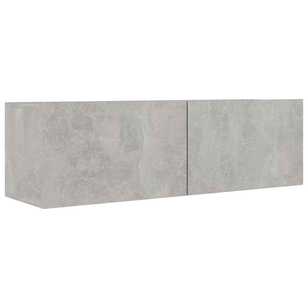 6-piece TV cabinet set concrete grey wood material