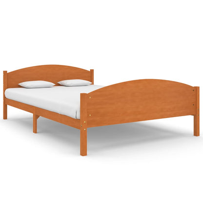 Solid wood bed honey brown pine 160x200 cm