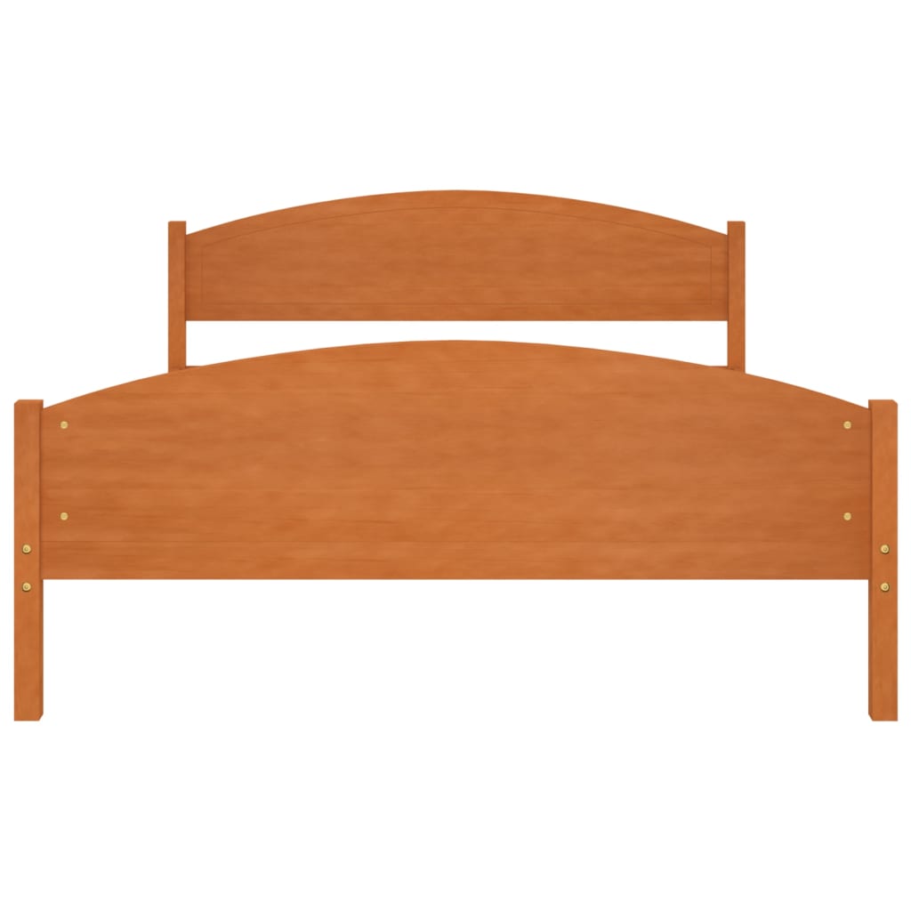 Solid wood bed honey brown pine 160x200 cm