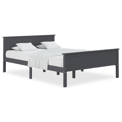 Solid wood bed grey pine 160x200 cm