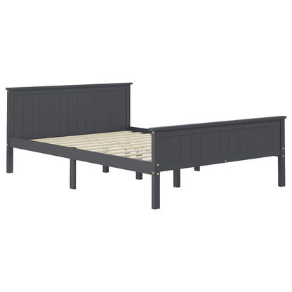 Solid wood bed grey pine 160x200 cm
