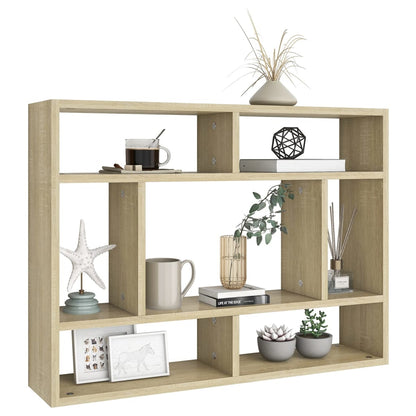 Wall shelf Sonoma oak 75x16x55 cm wood material