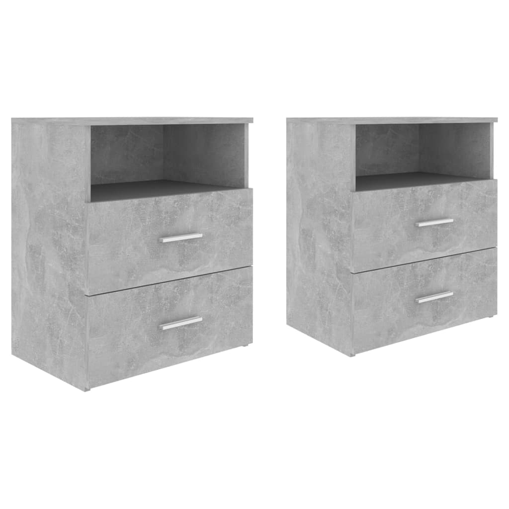 Bedside tables 2 pcs. Concrete grey 50x32x60cm