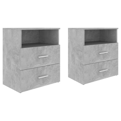 Bedside tables 2 pcs. Concrete grey 50x32x60cm
