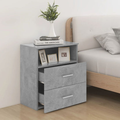 Bedside tables 2 pcs. Concrete grey 50x32x60cm